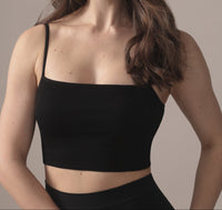 Camisole courte sans coutures en Noir