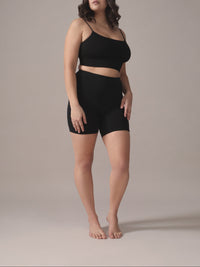 Camisole courte sans coutures en Noir