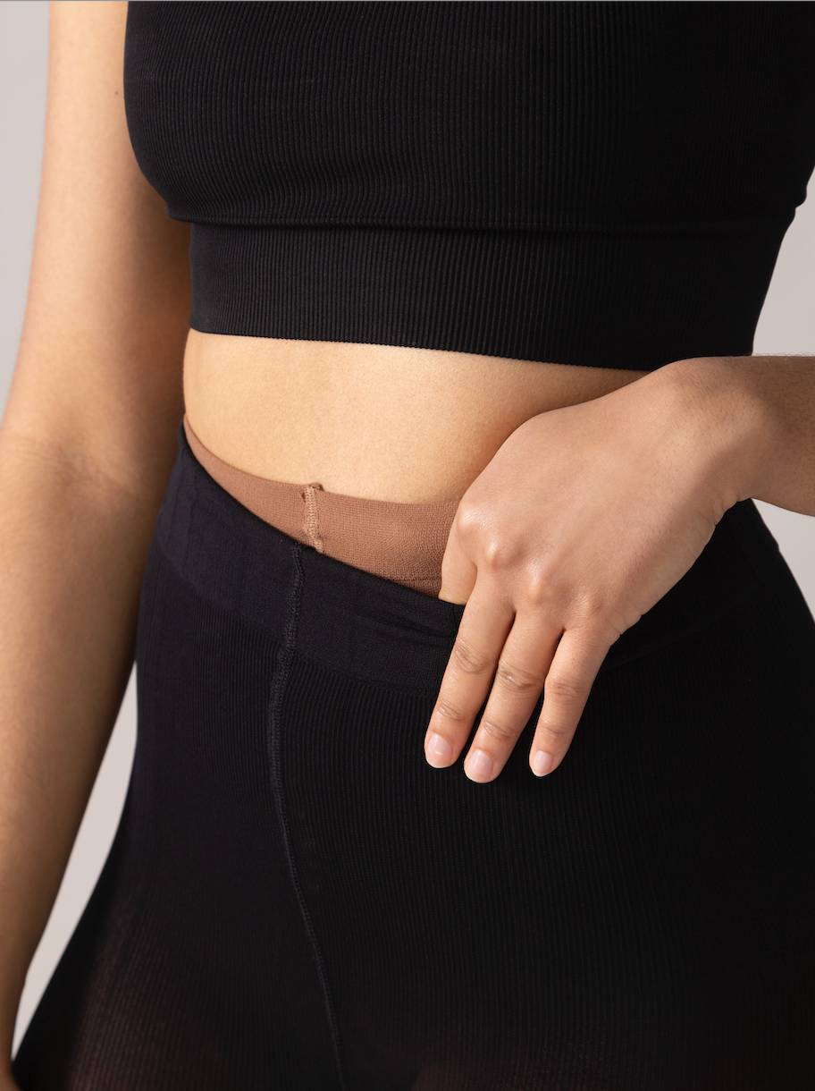 Collant chaud en molleton - Café