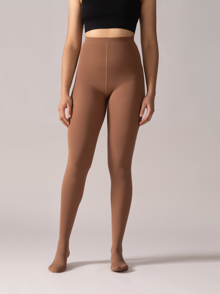 Collant chaud en molleton - Café