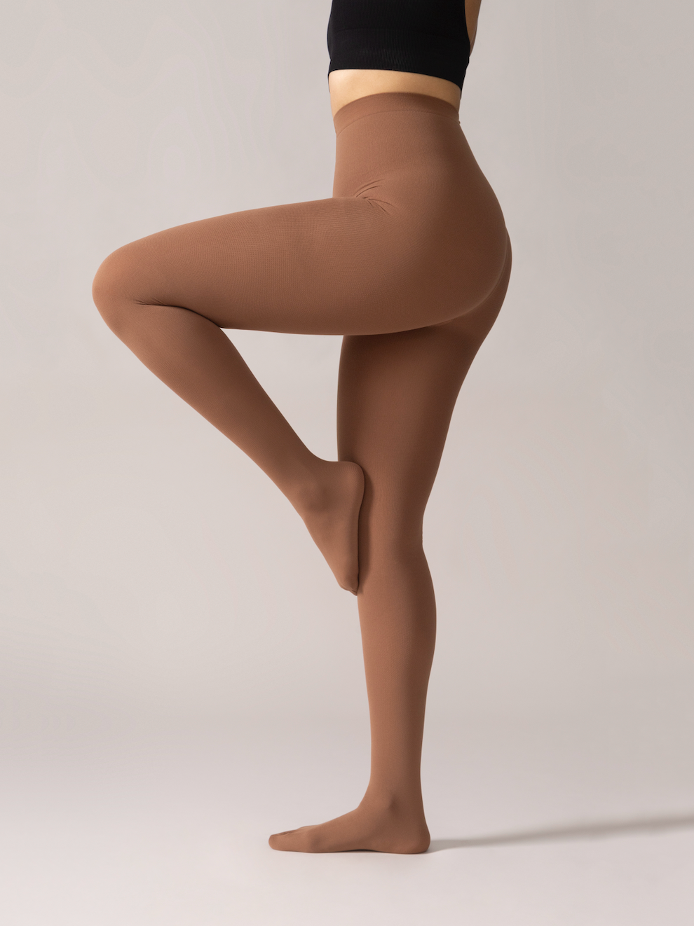 Collant chaud en molleton - Café