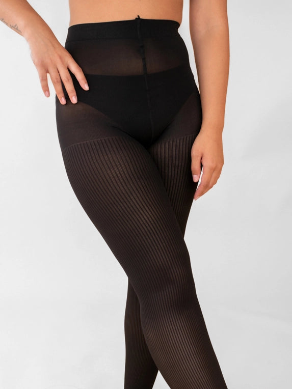 Eco Ribbed Pattern Tights