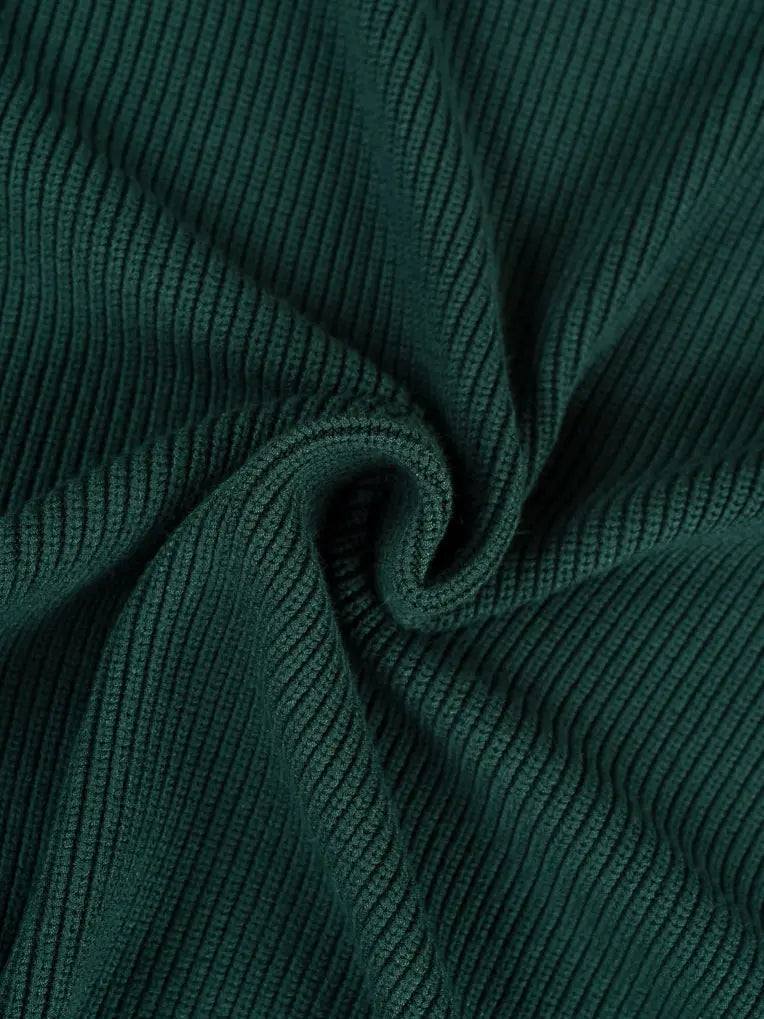 green forest knit sweater