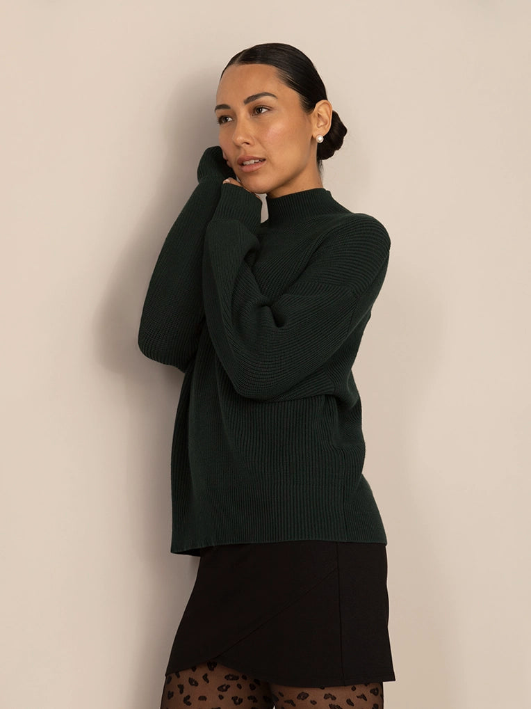Forest Green Heavy Knit Sweater