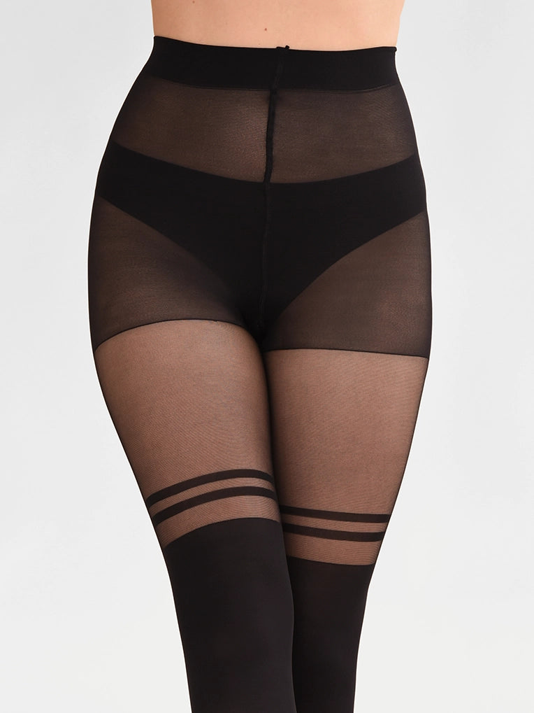 Double Stripe Over-the-Knee Tights