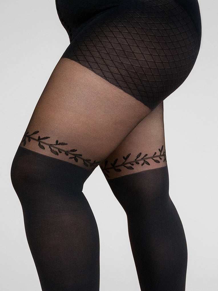 Leaf Line Over-the-Knee Tights