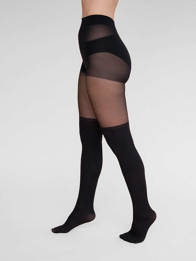 Ribbed Over-the-Knee Tights