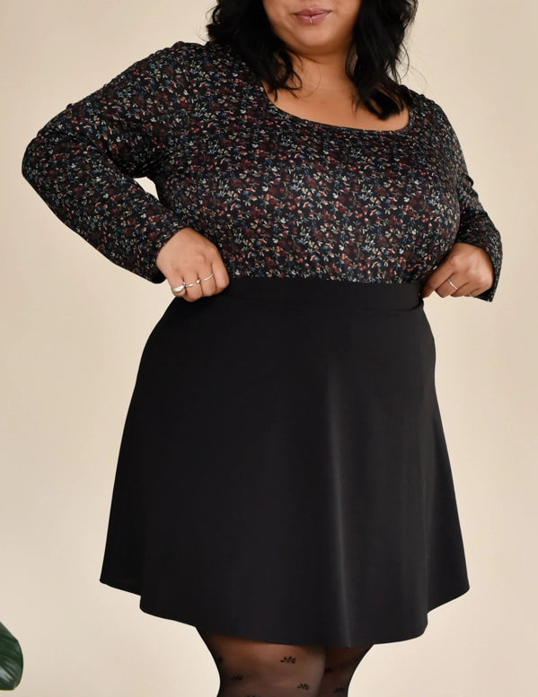 women's plus size long sleeve floral top