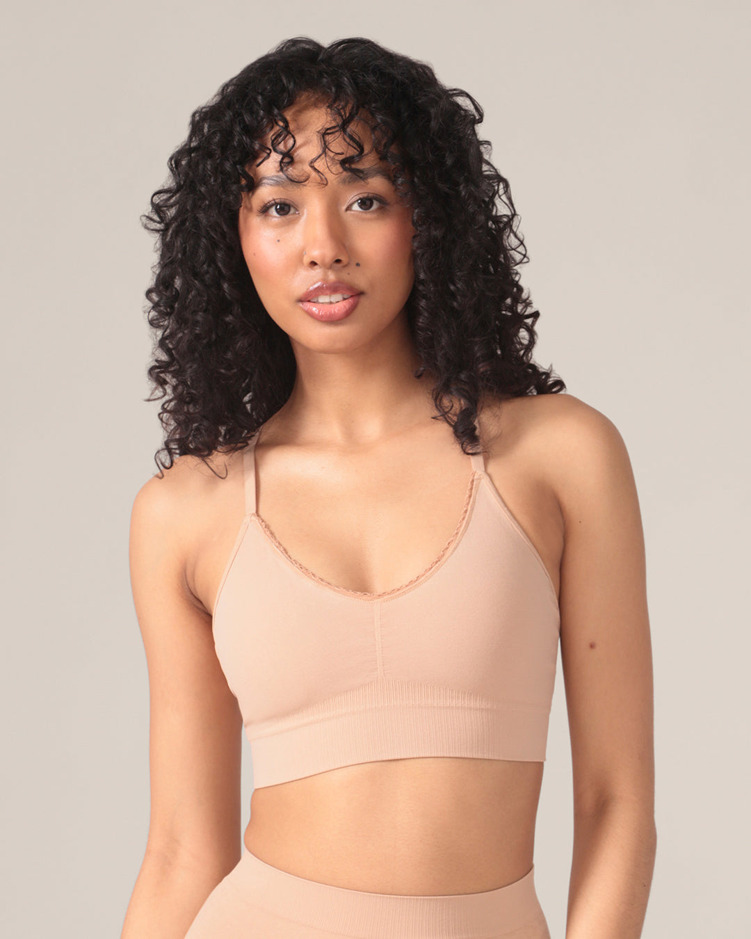 Leopard Soft Touch Seamless Bralette in Dune
