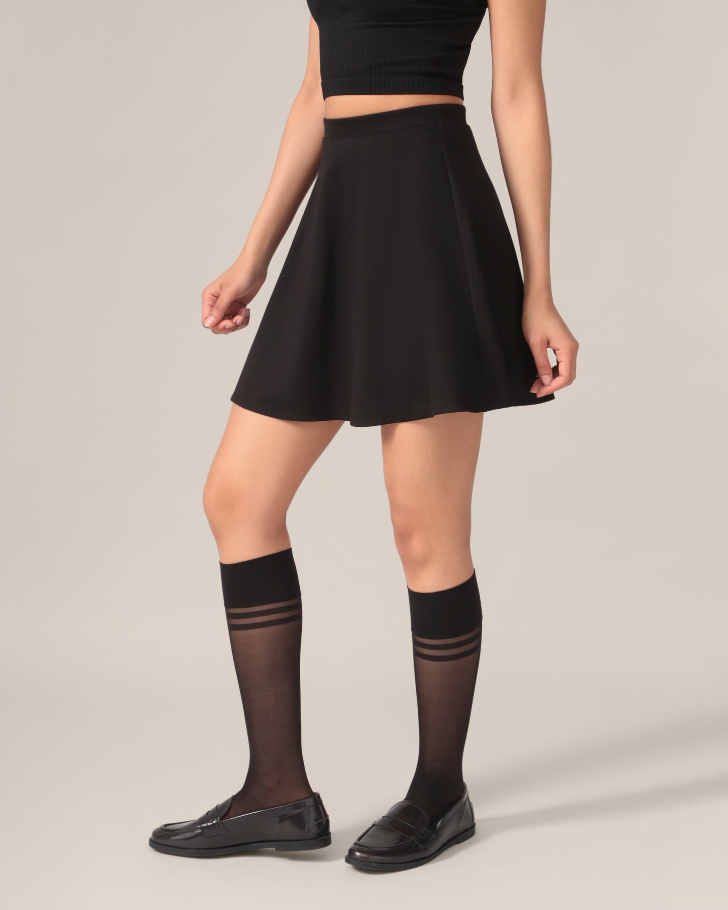Double Stripe Knee High Socks