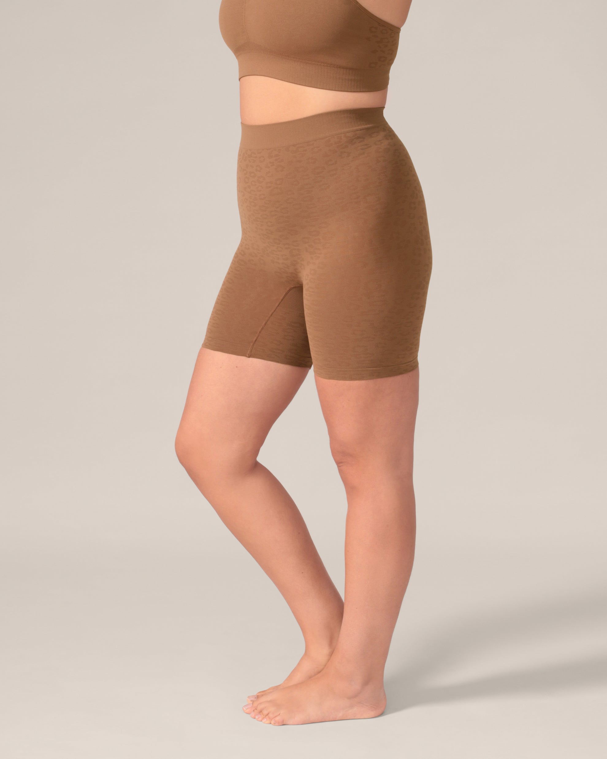 Leopard Soft Touch Seamless Undershorts in Coffee