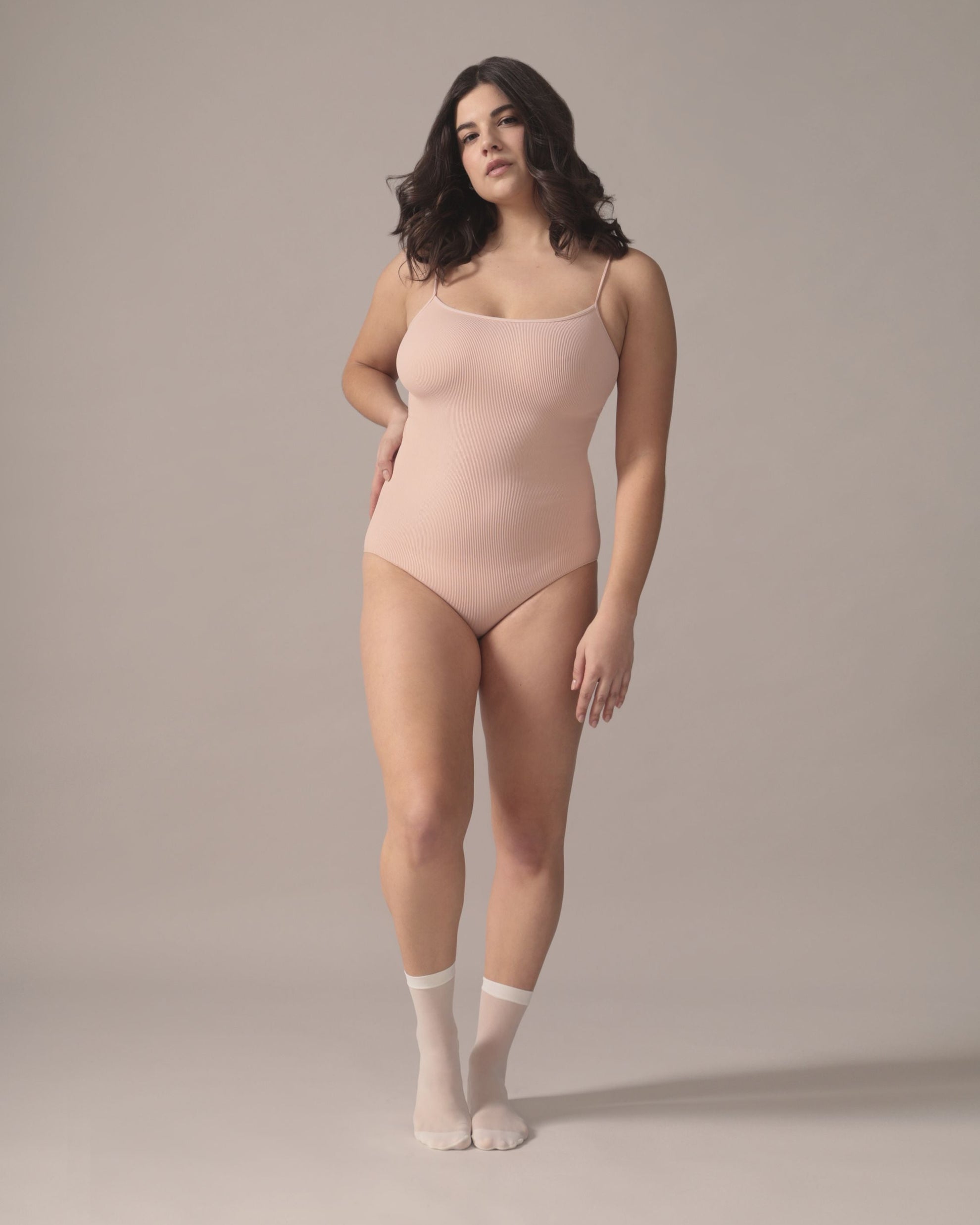 Justaucorps sans coutures rose ballerine