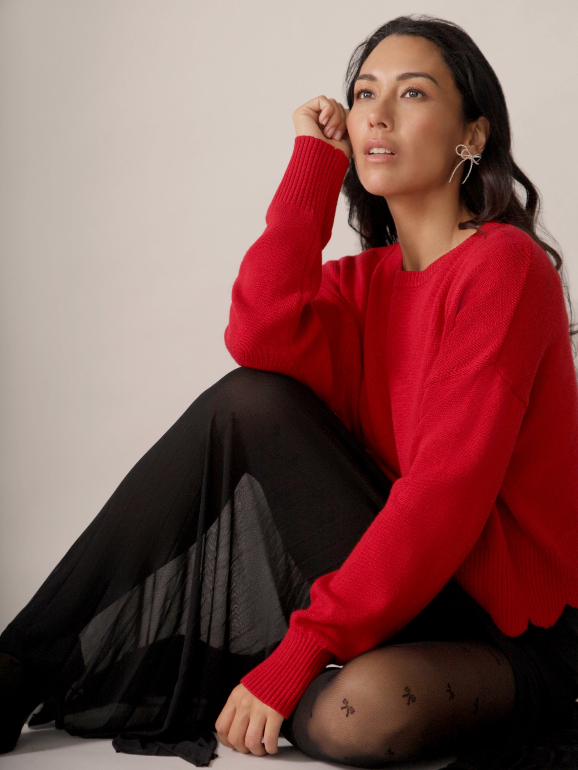 Jupe filet diaphane à superposer - Noir