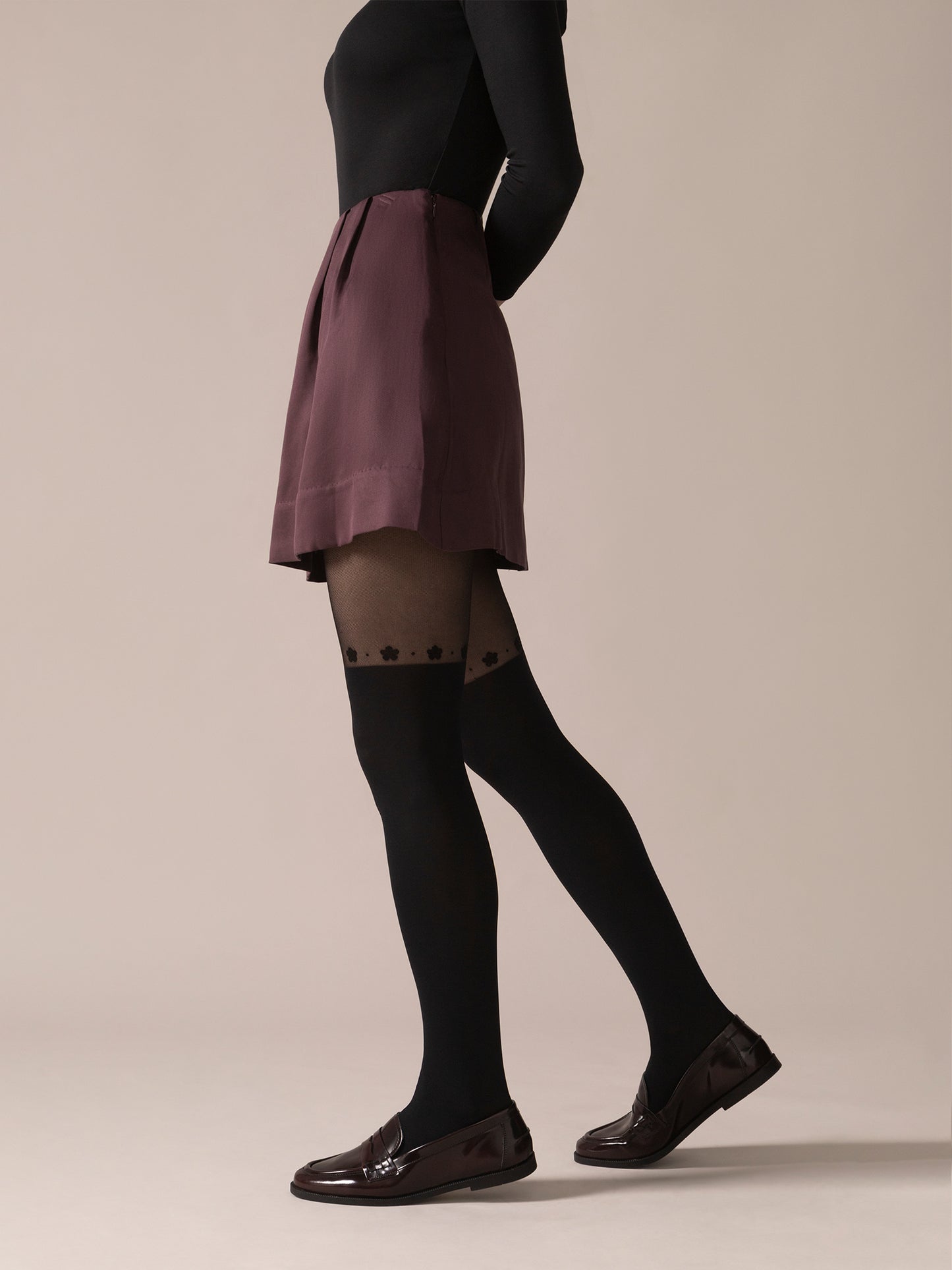 A-Line Eco Twill OTK Skirt in Plum