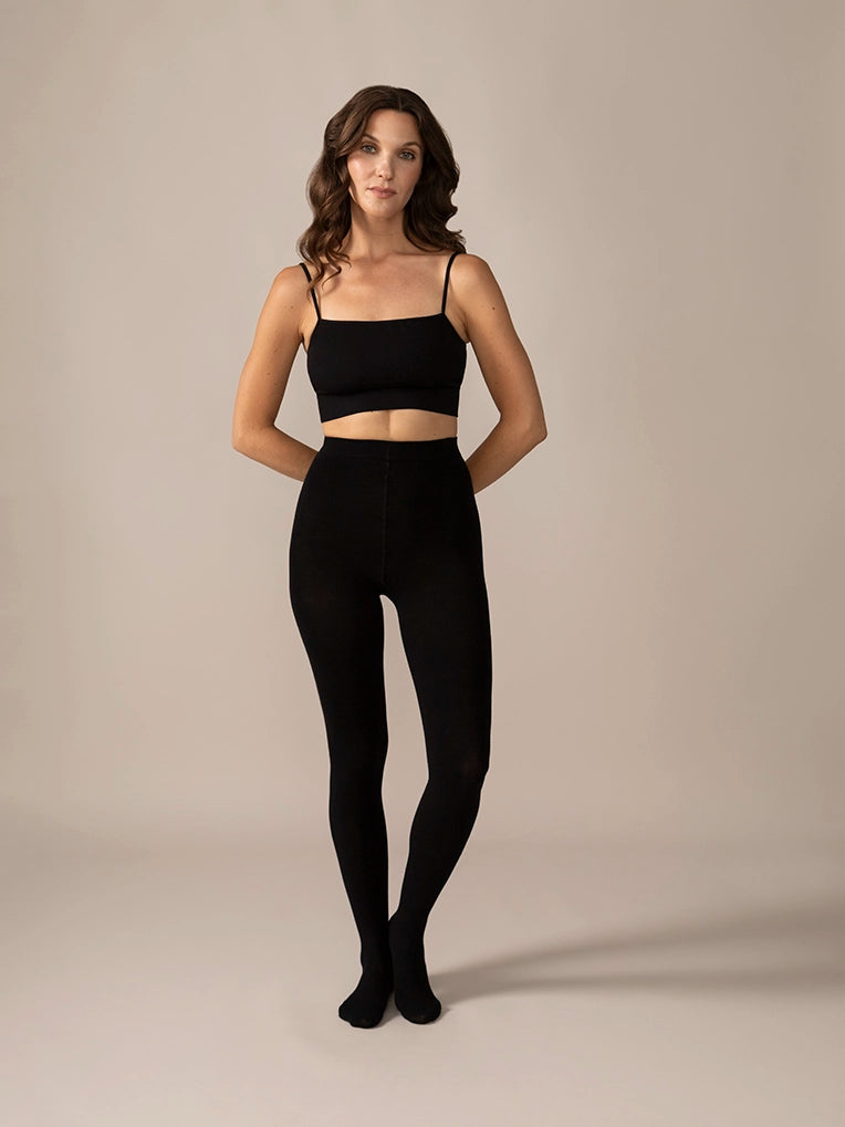 Black Organic Cotton Tights