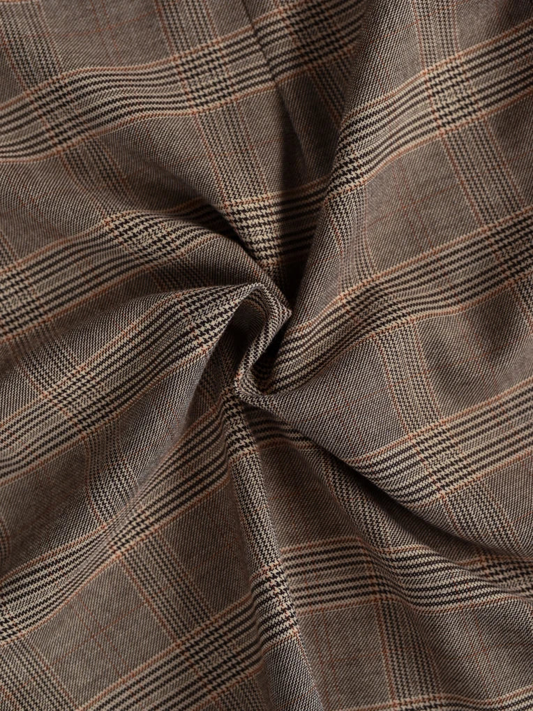 Rosalie Mocha Plaid Dress