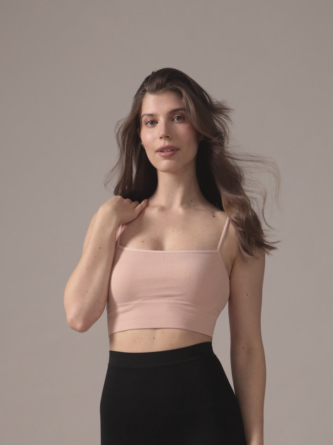Seamless Cropped Cami in Ballerina Pink